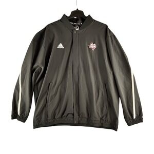 adidas Texas A&M Aggies NCAA Varsity Jacket Mens 3XL Black Front Team Issued SEC